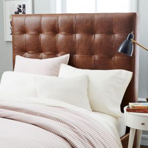 Brown Leather Headboard Dubai