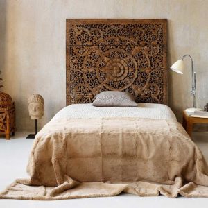 Carved Modern traditional Headboard Dubai