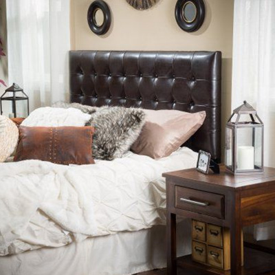 Dark Brown Leather Headboard Dubai