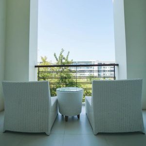 Luxury white chairs bedroom balcony furniture