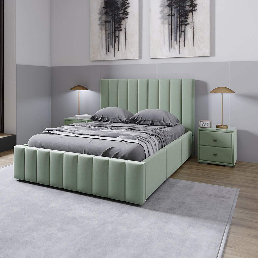 Modern Upholstered Bed in UAE