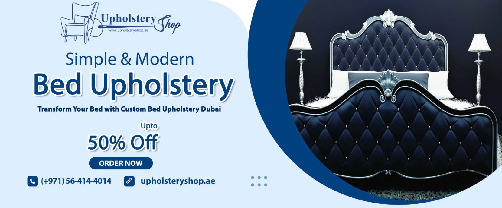 Modern Bed Upholstery in Dubai